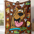 Flash Sale! Scooby-Doo Character-Inspired Flannel Throw Blanket - Soft Warm Material, Bold Spooky Mysterious Robots Ghosts Snacks Prints, Flash Sale Home Items, Room Decor, House Decor, Ideal for Fans - View 1