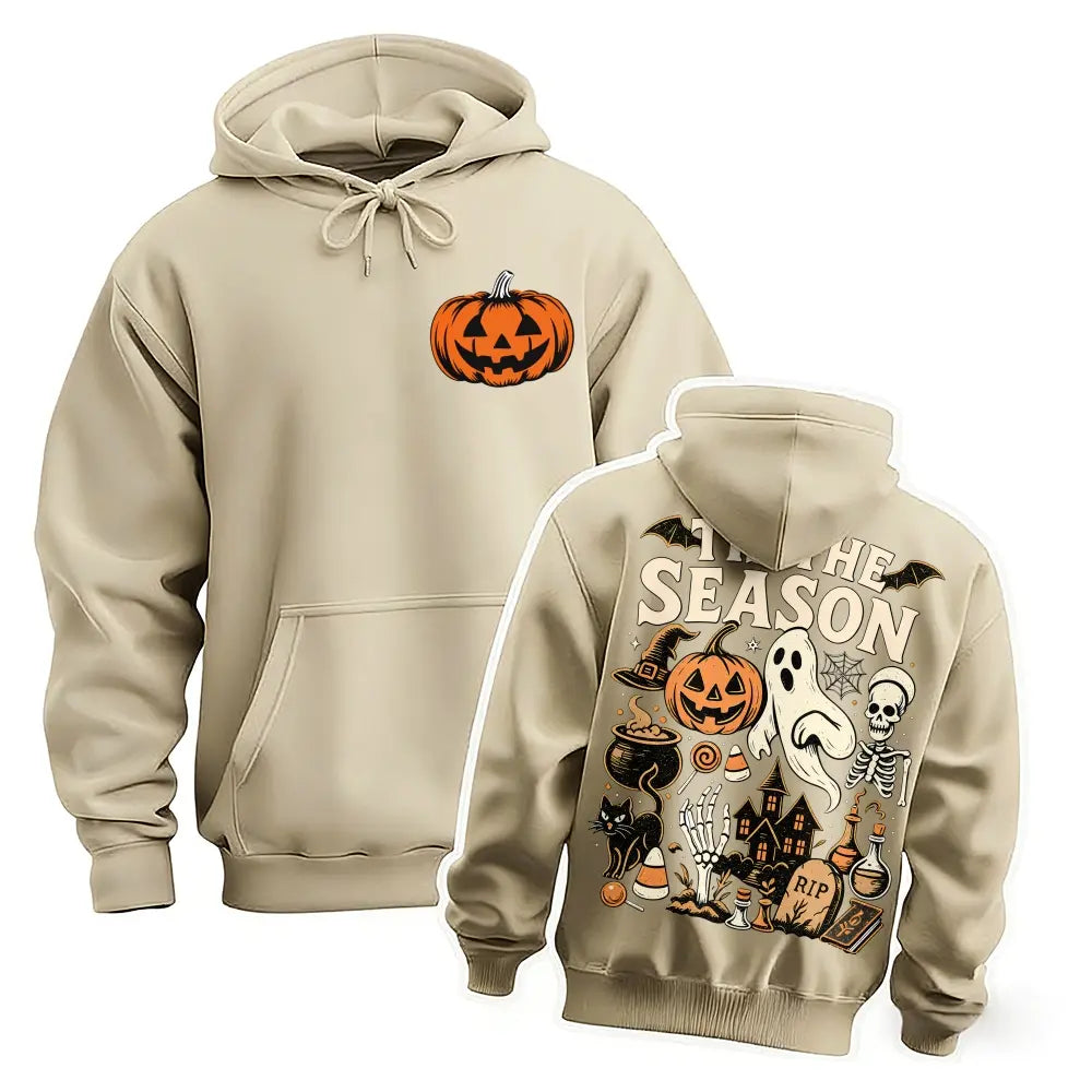 Halloween Spooky Season Graphic Hoodie Pullover Sweatshirt