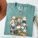 Comfort Colors Wizard Ghost Halloween Graphic Tee
