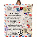A Spanish letter: papa gives a blanket to his daughter, papa & mama give Birthday gift for son & daughter. A soft and comfortable flannel blanket, perfect for various occasions, a Valentine's Day gift.Easter Gifts for Kids - View 15