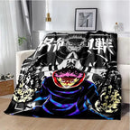 Cartoon Anime Jujutsu Kaisen Throws Blanket Super Soft Featuring Yuji,Megumi,obara and Satoru Gojo Blanket for Travel Beding Bed - View 32