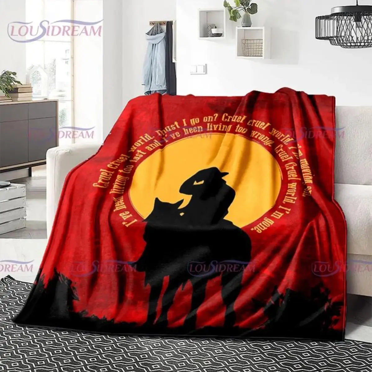 Red Dead Redemption John Marston Flannel Blanket - Premium Flannel Material Game Series Cowboy Characters Throw for Home Bedspread Decoration Mother's Day Valentine's Day Birthday Christmas Gift - View 23