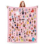 [SummerVibes] DISNEY CLASSIC Characters Blanket, Super Soft Print Throw Blanket for Kids/Adults, Cute Cartoon Movie Characters, Cozy Bed Sofa Blanket - View 10