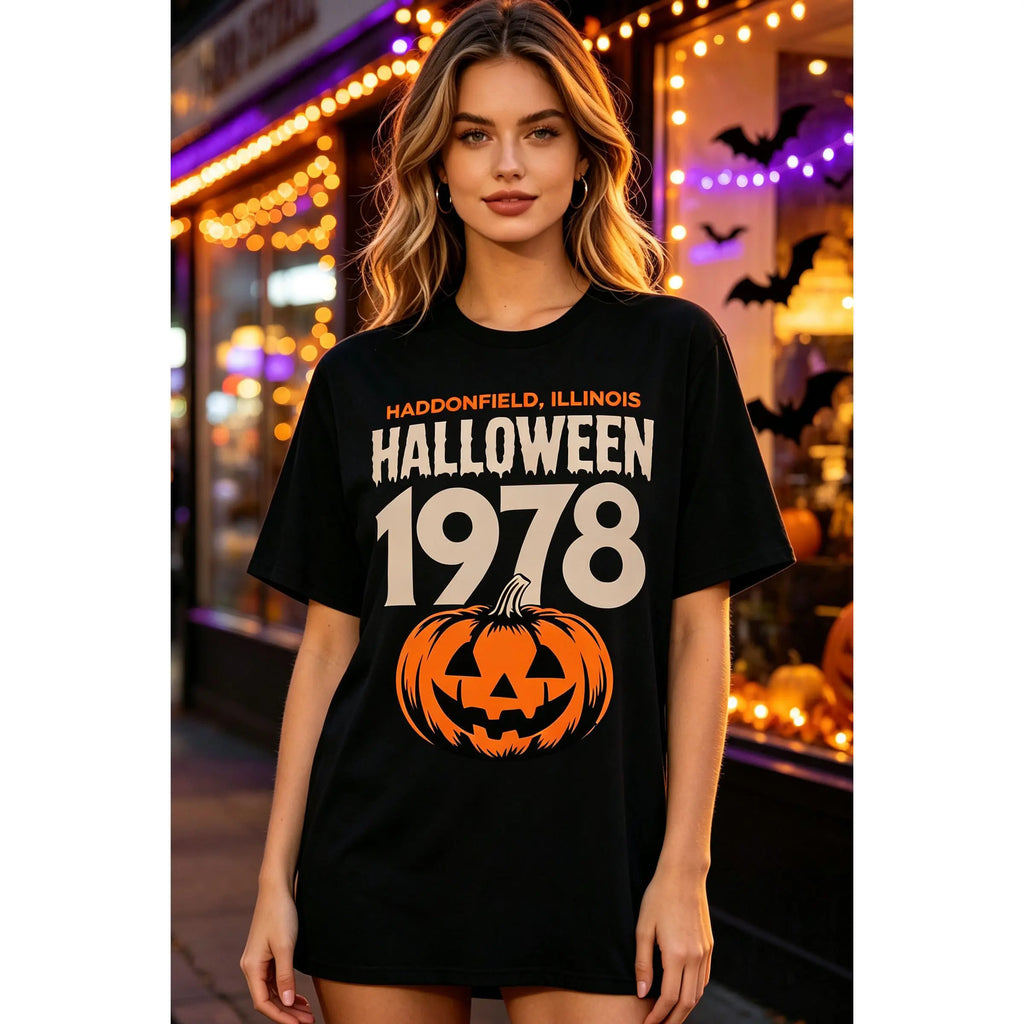 Men's Unisex Print T-Shirt, Menswear Streetwear Round Neck Soft Retro 90s Horror Movie Graphic Tee with Jack-O-Lantern Designs for Halloween Parties, Casual Short Sleeve Everyday Top,sohochic - View 3