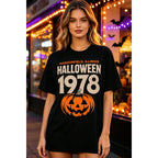 Men's Unisex Print T-Shirt, Menswear Streetwear Round Neck Soft Retro 90s Horror Movie Graphic Tee with Jack-O-Lantern Designs for Halloween Parties, Casual Short Sleeve Everyday Top,sohochic - View 3