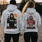 [A piece of clothing]Hubby Wifey Halloween Spooky Season Couple Matching Hoodies Casual Street Style Fleece Fabric Pullover Hooded Sweatshirt Tops Trendy for Women for Men - View 6