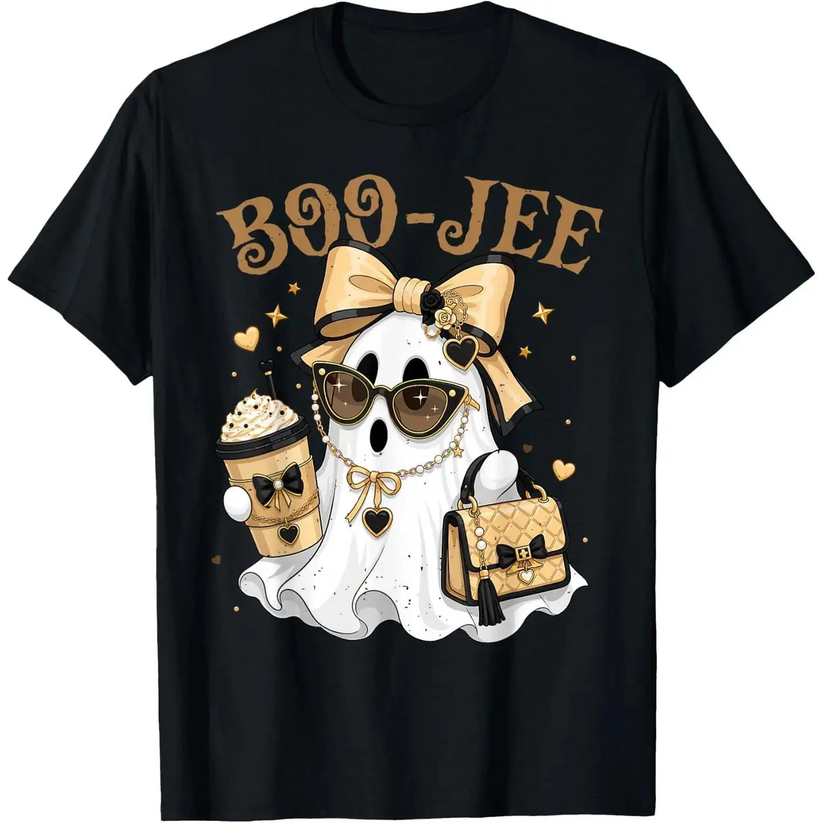 Boo-JEE Cute Ghost Boujee for Women Halloween T-Shirt casual short-sleeve top