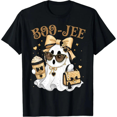Boo-JEE Cute Ghost Boujee for Women Halloween T-Shirt casual short-sleeve top