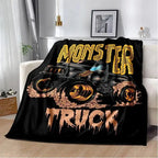 Soft Funny Throw Blanket M-Monster Jam Flannel Blanket - Soft and comfortable, with fashionable print design, suitable for daily use and gift giving (birthdays, Christmas, Thanksgiving) B-4 - View 16