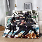 Cartoon Anime Jujutsu Kaisen Throws Blanket Super Soft Featuring Yuji,Megumi,obara and Satoru Gojo Blanket for Travel Beding Bed - View 13