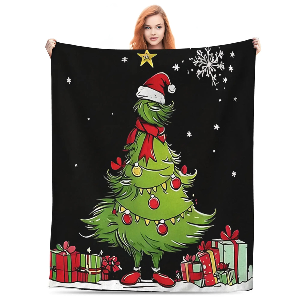 Funny Cartoon Christmas Print Super Soft Flannel Blanket, multi-purpose, suitable for sofa, bedroom, office or camping, suitable for all seasons - View 13