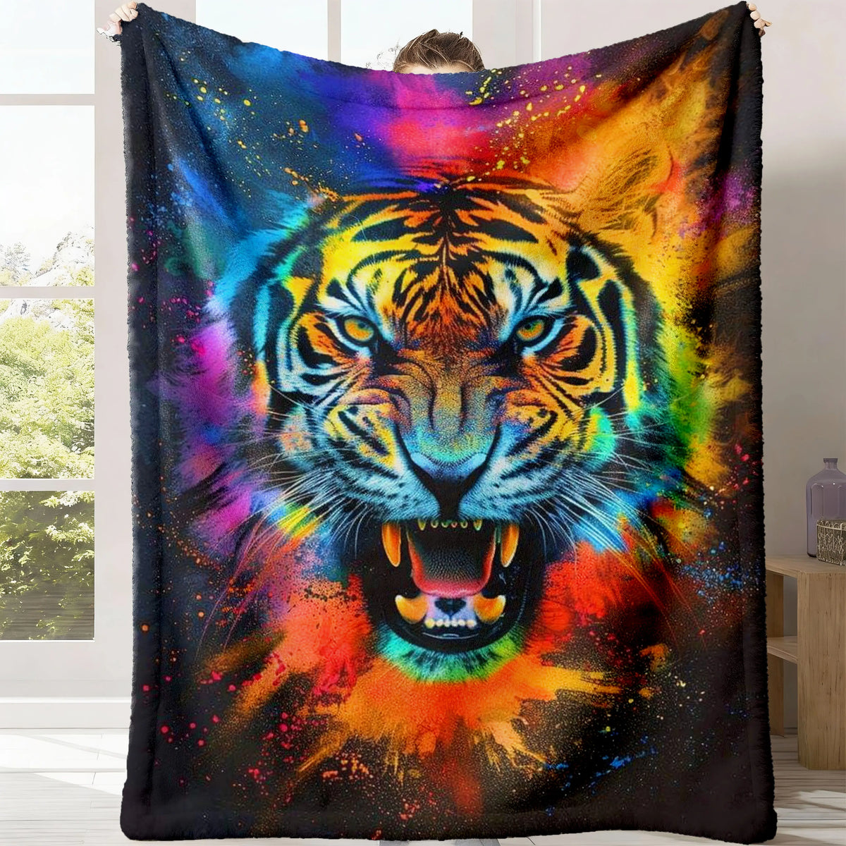 Customized Eagle Theme Cozy Flannel Blanket - Soft, Durable, Thick Warm Layer, Fade-Resistant, Flat Weave, Decorative for Cozy Setup, Ideal Blanket Gifts for Adults - View 1