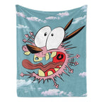 Cowardly Dog - Courage Pink Cartoon Blanket Soft Funny Throw Blanket Cozy Lightweight Plush Portable Cover Blanket For Sofa,Warm Gift For Birthday,Christmas,Multiple Blanket - View 12