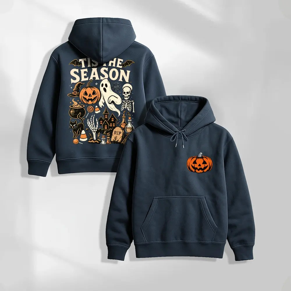 Halloween Spooky Season Graphic Hoodie Pullover Sweatshirt