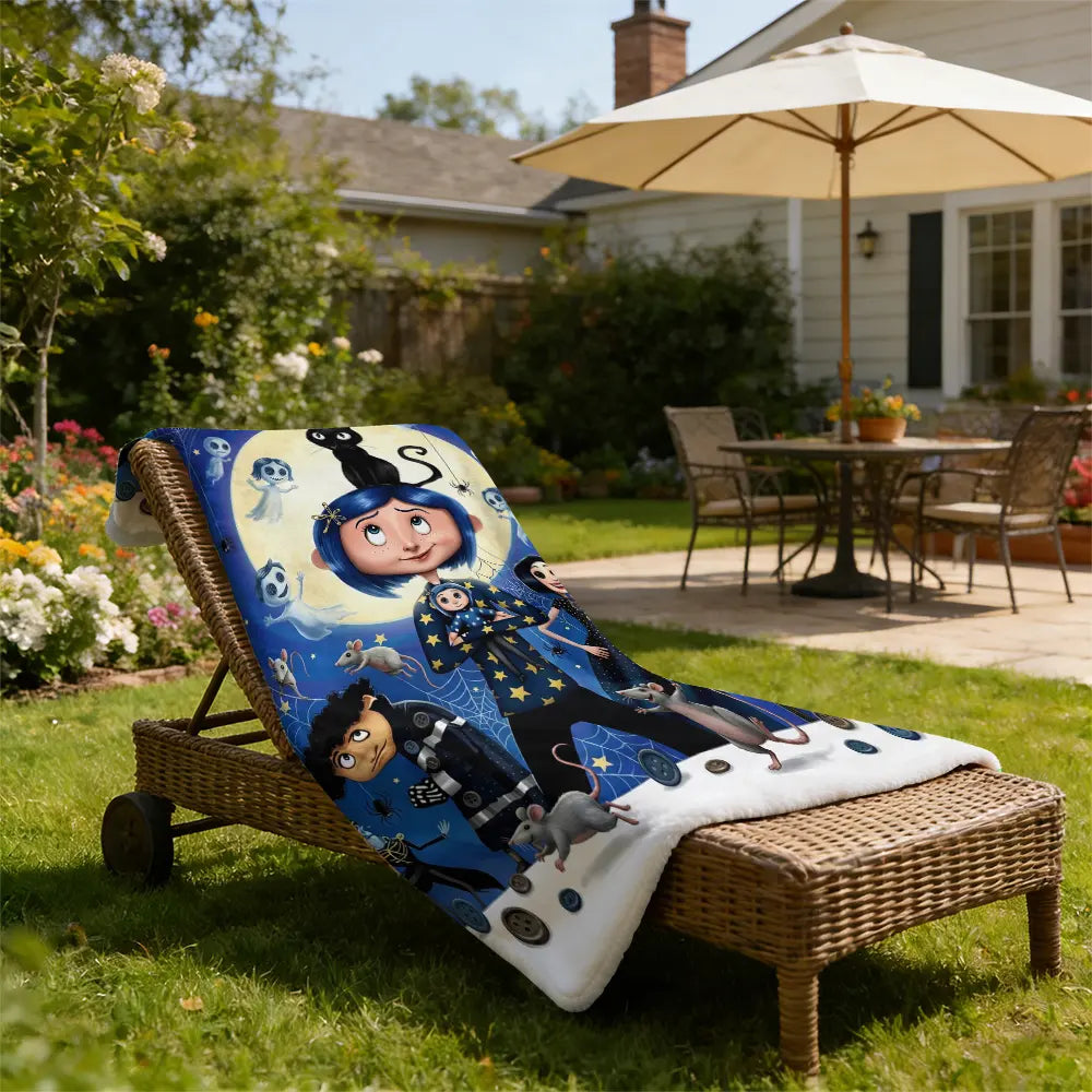 Coraline Cartoon Character Print Soft Flannel Blanket - Home & Travel Use Bed Throw, Ideal Holiday Christmas Birthday Gift for Teens & Children, General Use for Adults, Sohochic Flannel Blankets - View 6