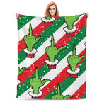 Funny Cartoon Christmas Print Super Soft Flannel Blanket, multi-purpose, suitable for sofa, bedroom, office or camping, suitable for all seasons - View 9