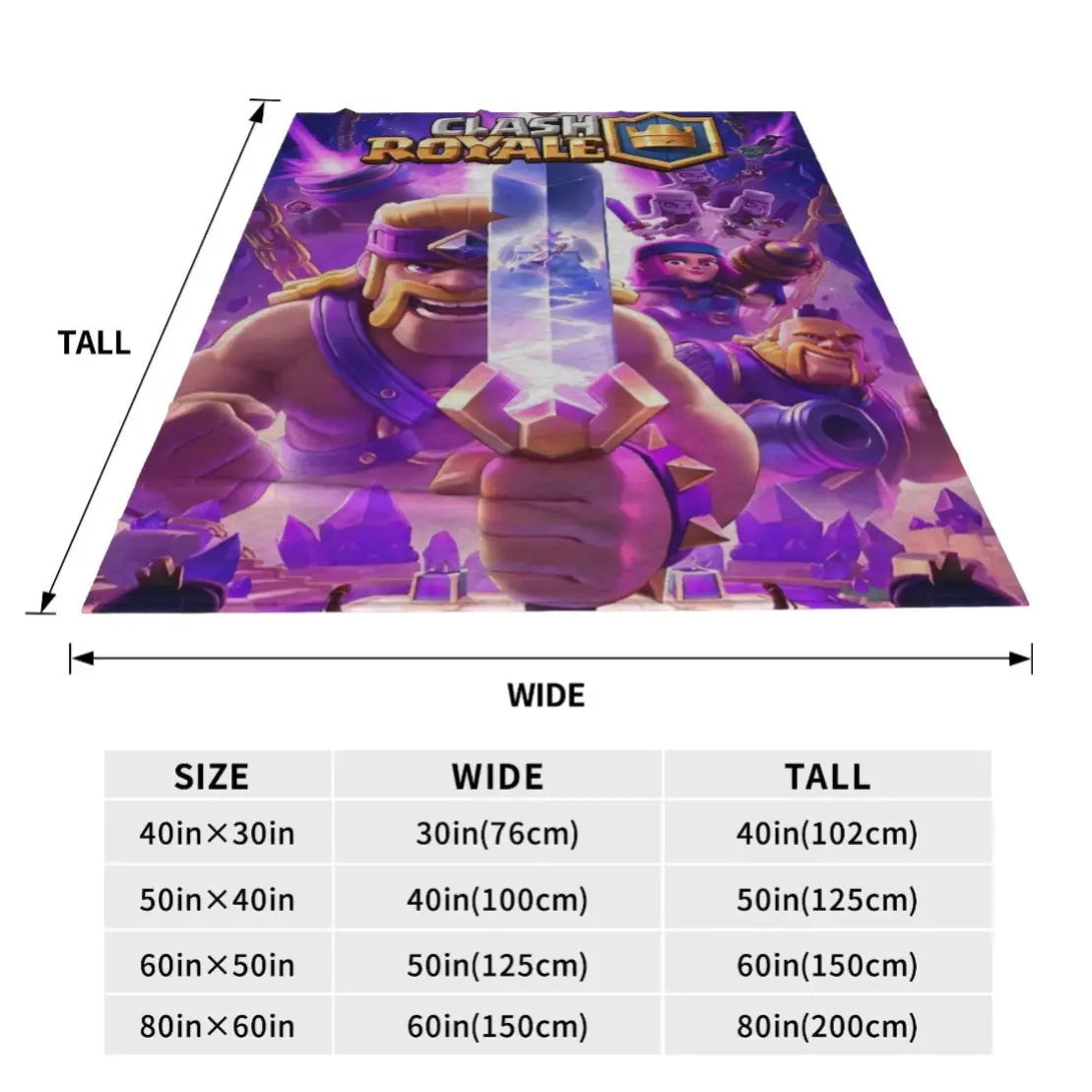 Clash Royale Game Super Soft Blanket Kids Plush Throw Blanket Street Trend Couch Bed Flannel Bedspread Sofa Bed Cover Christmas gift Dream Weave Home - View 6