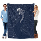 Romantic ocean style whale shark pattern warm blanket children adult nap blanket soft and comfortable suitable for all seasons - View 16