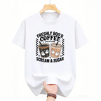 Women's Ghost Coffee Halloween T-Shirt - Unisex Tops for Women, Cute Spooky Print Trendy Graphic Shirts, Retro Cozy Fall Apparel - View 3