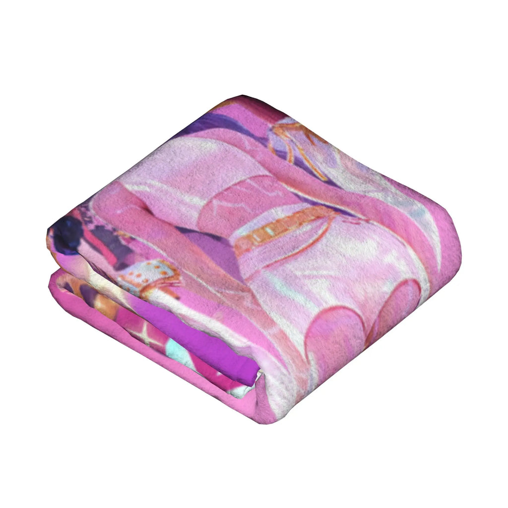 K-Pop Hunter Comfortable Flannel Blanket - A stylish, soft, and warm living room and bedroom decorative blanket suitable for both children and adults. This dreamy K-Pop flannel blanket adds warmth and style to your space. The perfect gift for K-Pop fans. - View 1