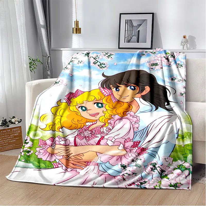 2025 New Style Candy Candy Girl Cartoon Anime Soft Plush Blanket,Flannel Throw Blanket Polyester Blanket for Living Room Bedroom Sofa Kid Gift - View 1