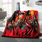 Red Dead Redemption John Marston Flannel Blanket - Premium Flannel Material Game Series Cowboy Characters Throw for Home Bedspread Decoration Mother's Day Valentine's Day Birthday Christmas Gift - View 19