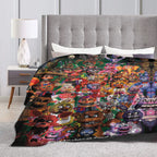 Cute Five Nights At Freddy's Blankets for Girls Boys Throw Cartoon Blanket Super Warm Soft Plush Lightweight Fleece Flannel Blanket Christmas Birthday Winter Sofa Bedding Blanket 40x30In - View 3