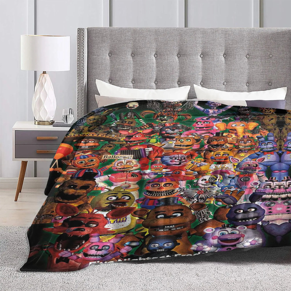 Cute Five Nights At Freddy's Blankets for Girls Boys Throw Cartoon Blanket Super Warm Soft Plush Lightweight Fleece Flannel Blanket Christmas Birthday Winter Sofa Bedding Blanket 40x30In - View 3