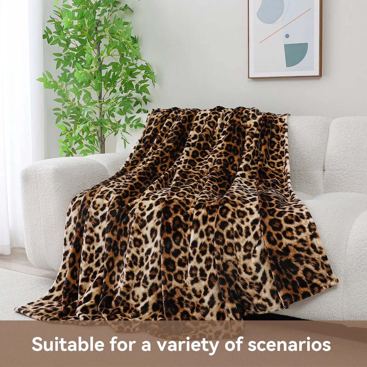 Naviliving Premium Leopard Print Blanket Thickening And No Shedding Machine Washable Suitable For Rental Property Sofa Living Room Decoration And Office Summer Air Conditioning Blanket - View 3