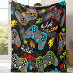 Gamepad Pattern Flannel with Storage Bag, 1 Count Soft Throw Blanket for Sofa, Bed, Couch, Warm & Comfortable Blanket for Home, Travel, Camping, Office, Flannel Throw Blankets, Lightweight Flannel Blanket, Soft Blankets and Throws - View 10