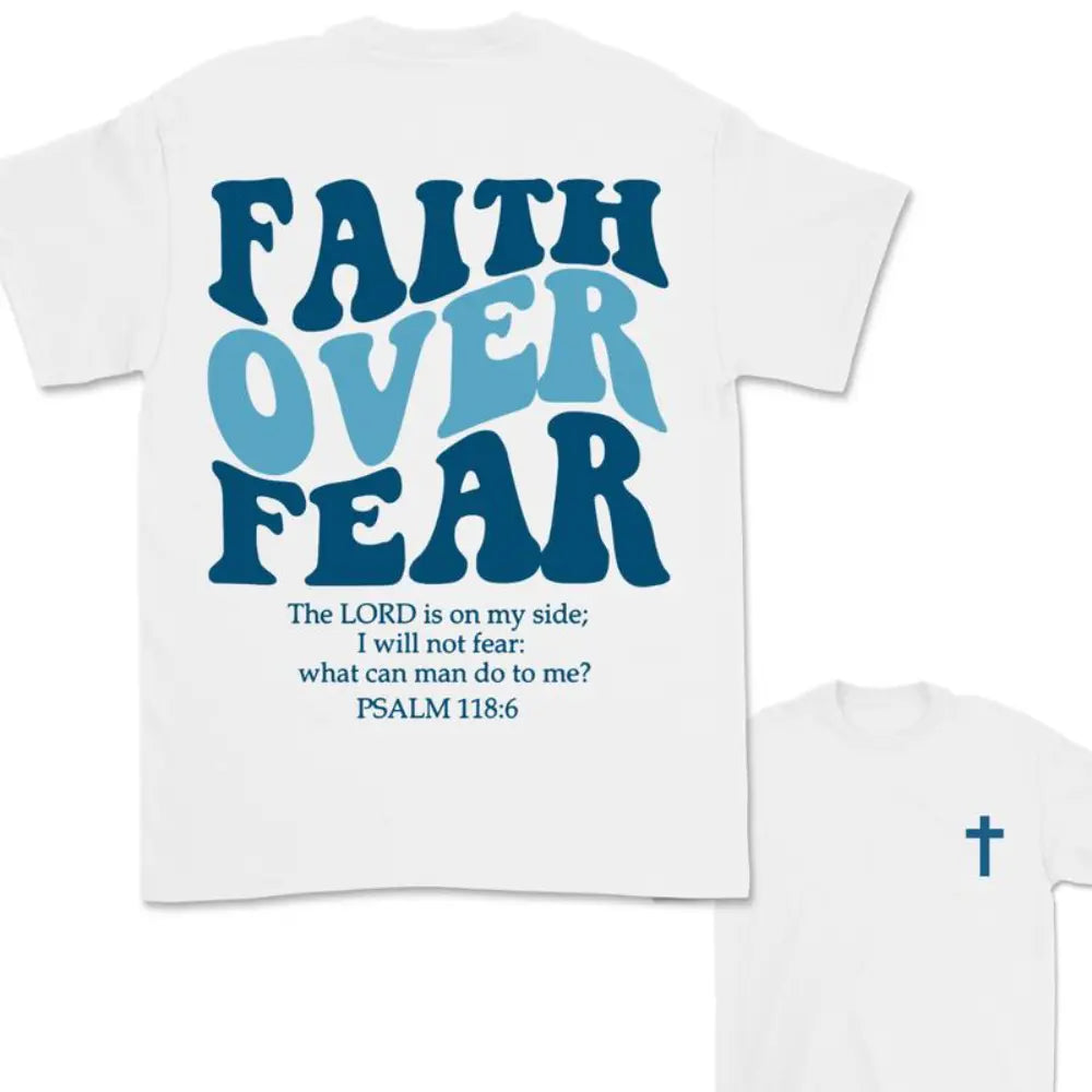 Faith Over Fear Christian Hoodie & T-Shirt for Men & Women