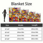 Rainbow Brite Flannel Fleece Throw Blanket 80s Retro Cartoon Starlite Color Kids Magical Horse HD Print Ultra Soft Non Shedding Warm Cozy Sofa Decor Nostalgia Gift - View 4