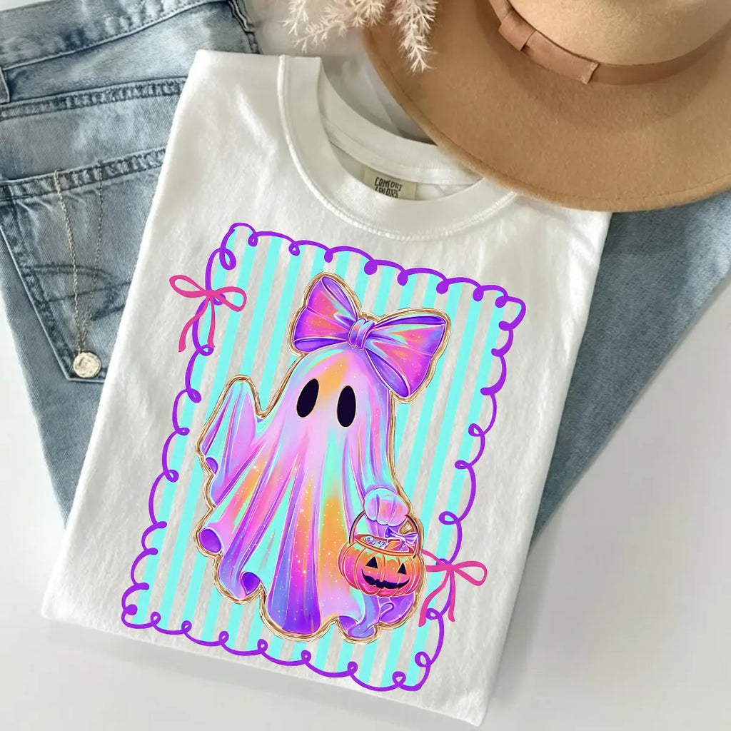 Comfort Colors Preppy Halloween Ghost Cotton Tee Unisex