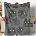 Toothless Dragon Print Flannel Throw Blanket - Anti-Pilling, Wrinkle Resistant, Cozy Warm for Cool Evenings, Lightweight Soft, for Toddlers, Home Couch Bed Room Decor Gift - View 1