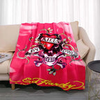 3dED- HARDY Tattoo Tiger Skull Blanket Living Room Bedroom Sofa Soft and Comfortable Warm Blanket Office Leisure Blanket - View 30