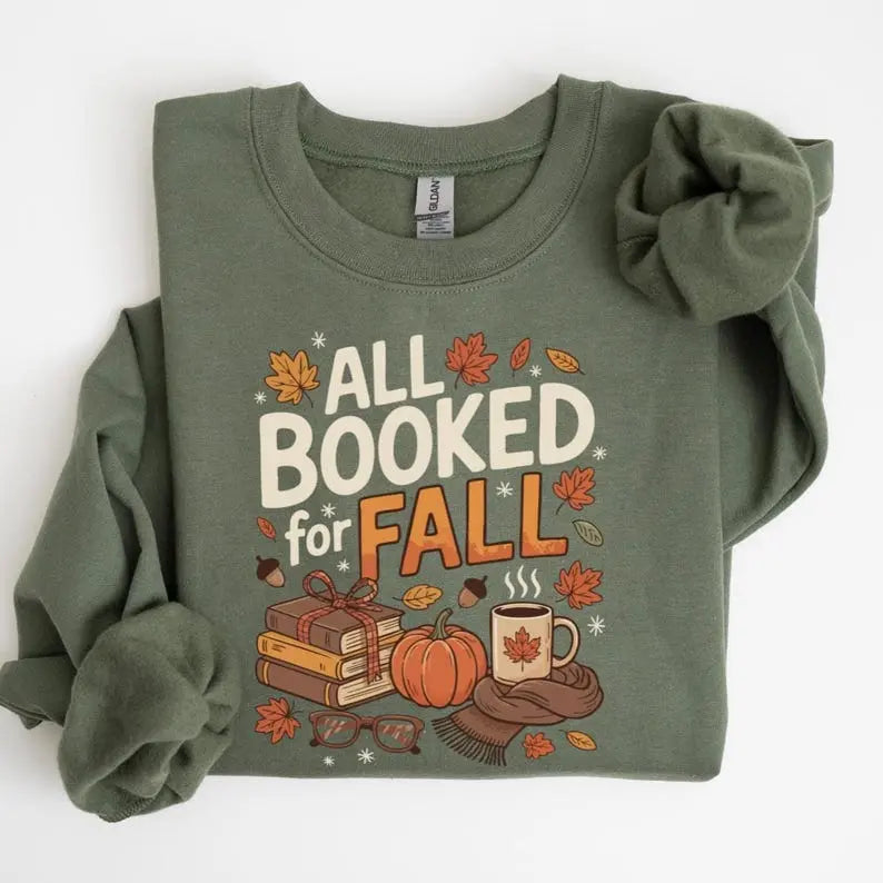Women's Book Lover Graphi - Cotton-Polyester Blend Long Sleeve Minimalist Tops, Everyday Cozy Casual Pullover Sweater Tee for Autumn Reading, Holiday Outfits - View 2