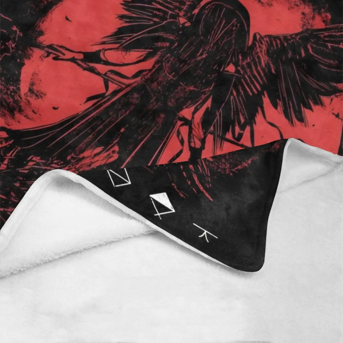 Metal Music Dark Aesthetic Pattern Flannel Blanket, Soft Warm Throw Blanket, Air-conditioned Sofa Bedroom Dorm Couch Office Car Travel Home Blanket, Warm Nap Blanket for Men Women Adults Boys Girls, Birthday Mother's Day Fans Gifts - View 4