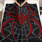 Spider Web Pattern Flannel Blanket Soft Skin Friendly Warm Cozy Throw Blanket Gothic Halloween Style Lightweight Bedding Blanket for Bed Sofa Couch Bedroom Living Room Nap Home Decor Birthday Gift - View 5
