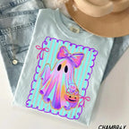Comfort Colors Preppy Halloween Ghost Cotton Tee Unisex