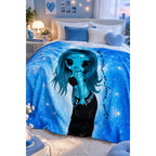 Soft Flannel Warmth & Relax Throw Blanket with Mañana Será Bonito Graffiti Art, Cartoon Pattern, Machine Washable - Ideal for Home Bedroom, Outdoor Camping, Warmth Throws, Relax Throws - View 4