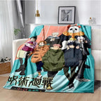 Cartoon Anime Jujutsu Kaisen Throws Blanket Super Soft Featuring Yuji,Megumi,obara and Satoru Gojo Blanket for Travel Beding Bed - View 15