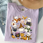Comfort Colors Wizard Ghost Halloween Graphic Tee