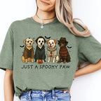 Just a Spooky Paw Halloween Unisex T-Shirt, Cute Dog Holiday Graphic Tees for Women & Men, Oversized Tees,  Autumn Wear