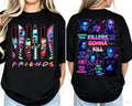 Halloween Horror T-shirt, Spooky Neon T-shirt, Horror Characters Halloween Gift, Horror Movie T-shirt, Spooky Season Shirt - View 1