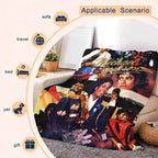 Michael Jackson MJ Music Legend Throw Blanket, Pop Singer Collage Graphic Soft Cozy Plush Bed Blanket, Lightweight Warm Blankets for Bedroom Decor, Couch Sofa Living Room, Birthday Gifts for Music Fans - View 5