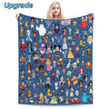 [SummerVibes] DISNEY CLASSIC Characters Blanket, Super Soft Print Throw Blanket for Kids/Adults, Cute Cartoon Movie Characters, Cozy Bed Sofa Blanket - View 9