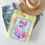 Comfort Colors Preppy Halloween Ghost Shirt, Cute Boo Ghost Coquette Tee, Floral Spooky Season Pumpkin Shirt, Girly Retro Halloween Apparel for Women - View 31
