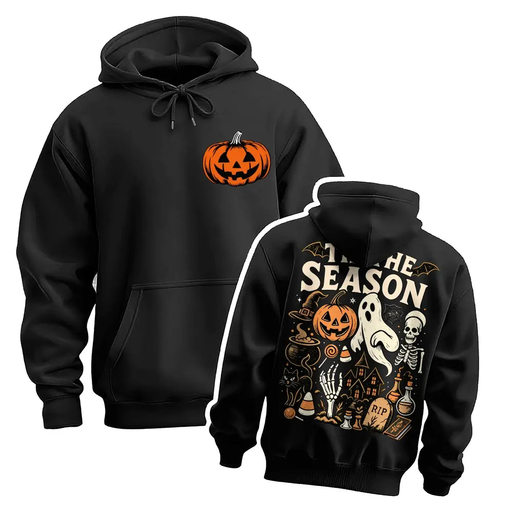 Halloween Spooky Season Graphic Hoodie Pullover Sweatshirt