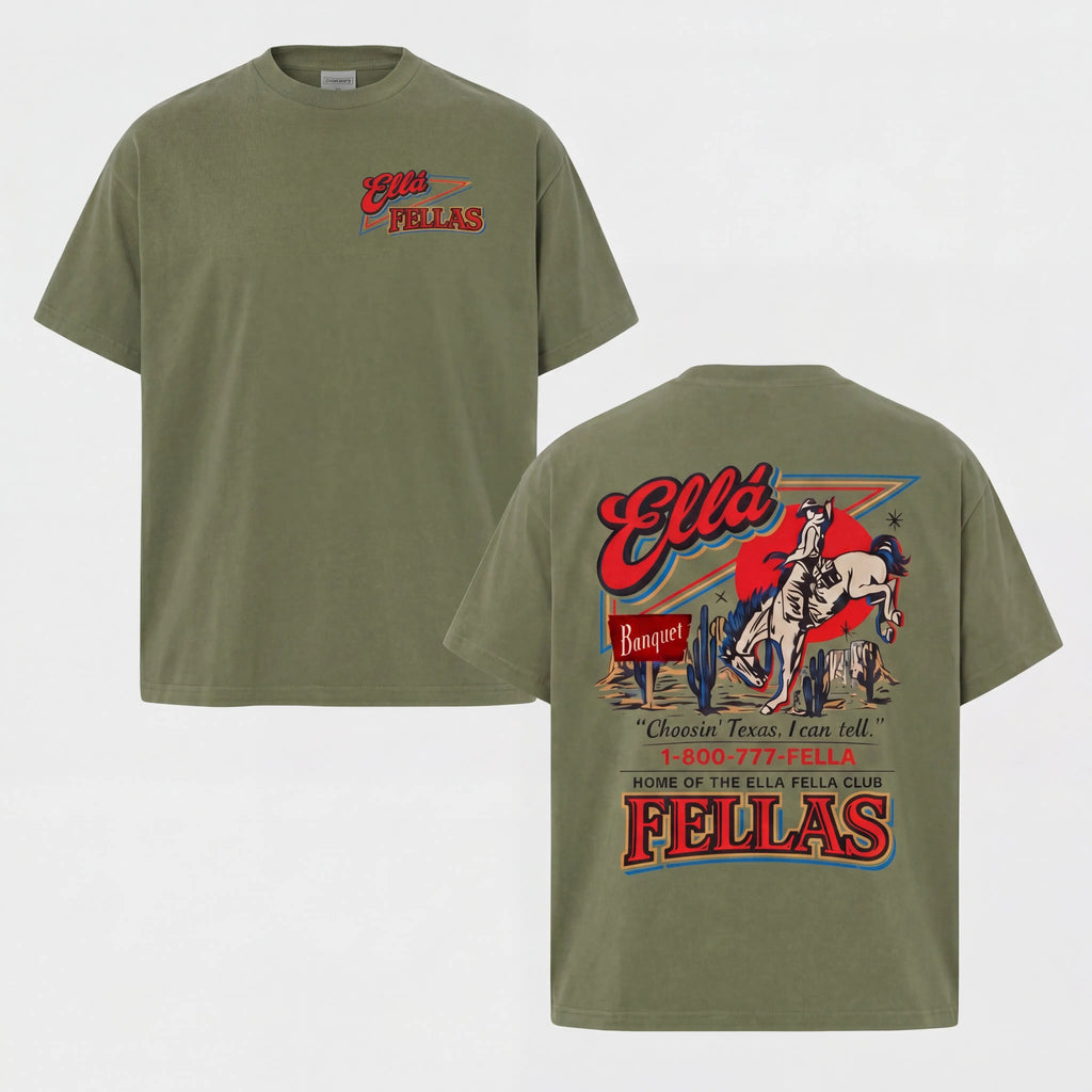Ella Fella Club Shirt - Trendy Unisex Graphic Tee in Multiple Colors