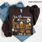 Tis The Season Halloween Sweatshirt, Cute Fall Graphic Tee, Pumpkin Witch Shirt, Trendy Halloween Gift Top,  Unisex Womenswear